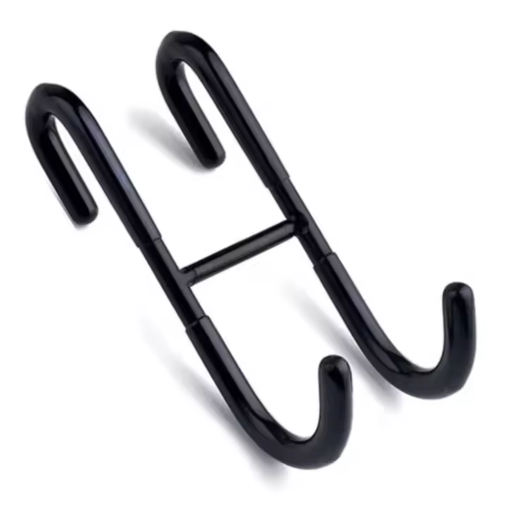 Ganchos para puerta de ducha en forma de S doble, colgador de albornoz multifuncional de acero inoxidable, soporte para bolas de baño - 1