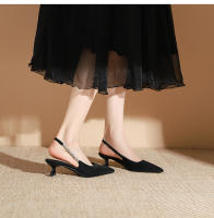 Xiaoxiangfeng-correa de cadena puntiaguda, tacón medio, zapatos individuales - details 9