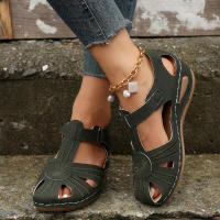 Sandalias de cuña para mujer, estilo de moda para boda - details 6