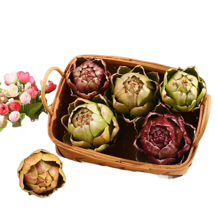 Planta artificial verde, fruta artificial, cocina, hogar, alcachofas artificiales, decoraciones artificiales para el hogar, alcachofa artificial - 1
