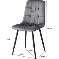 Juego de Comedor de Mesa Redonda 100cm con 4 Sillas Conjunto de Mesa y Sillas de Comedor, Cocina y Salón (Madera Oscura+Marrón Claro (PU)) - details 28