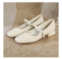 Retro versátil noche estilo nacional Mary Jane zapatos de las mujeres 2025 primavera y otoño nuevo cinturón de una palabra tacón medio boca ligera zapatos individuales mujeres - details 4