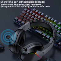 Auriculares inalámbricos para juegos con sonido envolvente 7.1 y control de volumen con cancelación de ruido, funcionan con PS4, PS5, Xbox, Switch, PC y dispositivos móviles, auriculares para juegos USB. - details 1