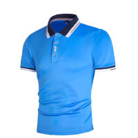 Nueva camiseta de verano con contraste de color patchwork, POLO de manga corta de moda deportiva juvenil para hombre - details 2
