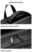 Mochila con forma de carcasa dura para hombre, 16 pulgadas, capacidad expandible, interfaz USB, bloqueo de contraseña antirrobo - details 16