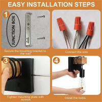 RXUNS Luz de Pared Montada de Madera Sustituto de Lámpara de Pared con Base E26/E27 - details 0