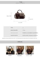 Nuevo bolso de mensajero versátil de hombro, bolso cuadrado pequeño portátil con costuras. - details 1