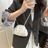 Bolso de hombro de poliéster dulce, bolsa de maquillaje de flores con cordón, bolsa de almacenamiento para cuidado de la piel de estilo coreano, bolso cruzado para chica - details 10