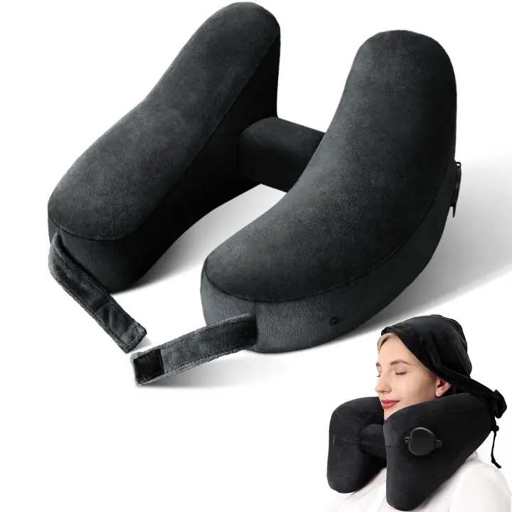 ZP Almohada de viaje inflable en forma de H, 1 piezas, Diez sombreros - 1