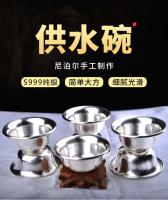 Xizang magic ware S999 plata pura suave siete cuencos Buda ocho taza de agua bendita - details 0