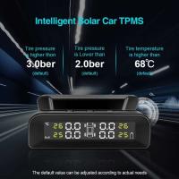 Sistema de Monitor de alarma de neumáticos de coche TPMS inteligente, pantalla de 4 sensores, advertencia de temperatura de presión de neumáticos inteligente Solar - details 5