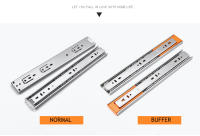 KAK-Guías para cajón, correderas de acero inoxidable de 10"-22" para gavetas, cierre suave, rieles deslizantes de tres partes para muebles - details 1