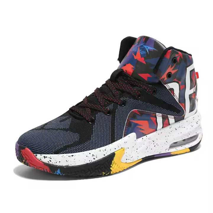 Zapatos con amortiguación de aire de alta calidad para hombre, botas de baloncesto para niños, zapatillas transpirables - 1