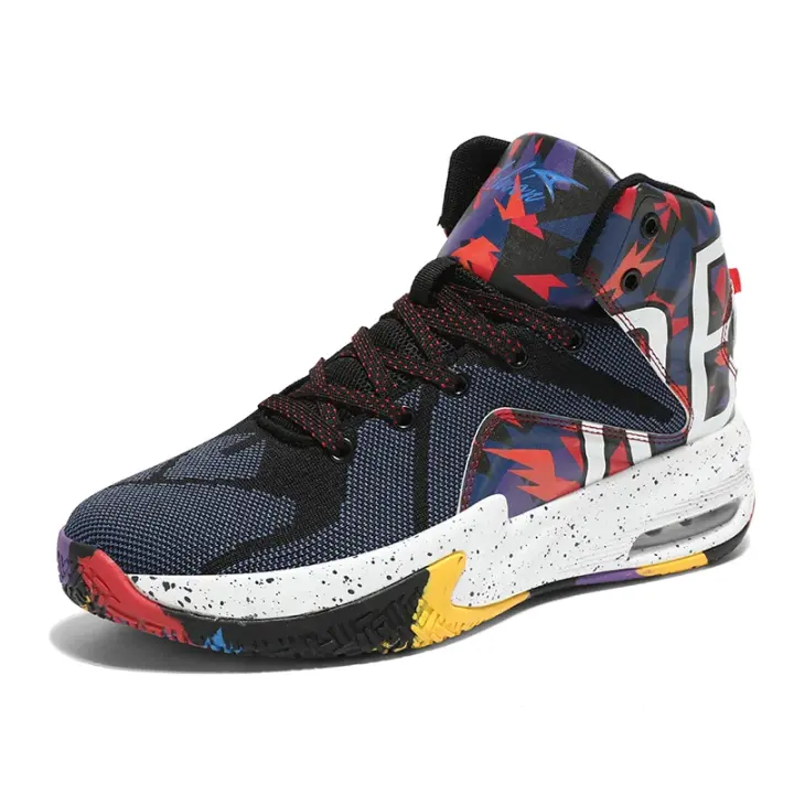 Zapatos con amortiguación de aire de alta calidad para hombre, botas de baloncesto para niños, zapatillas transpirables - 1