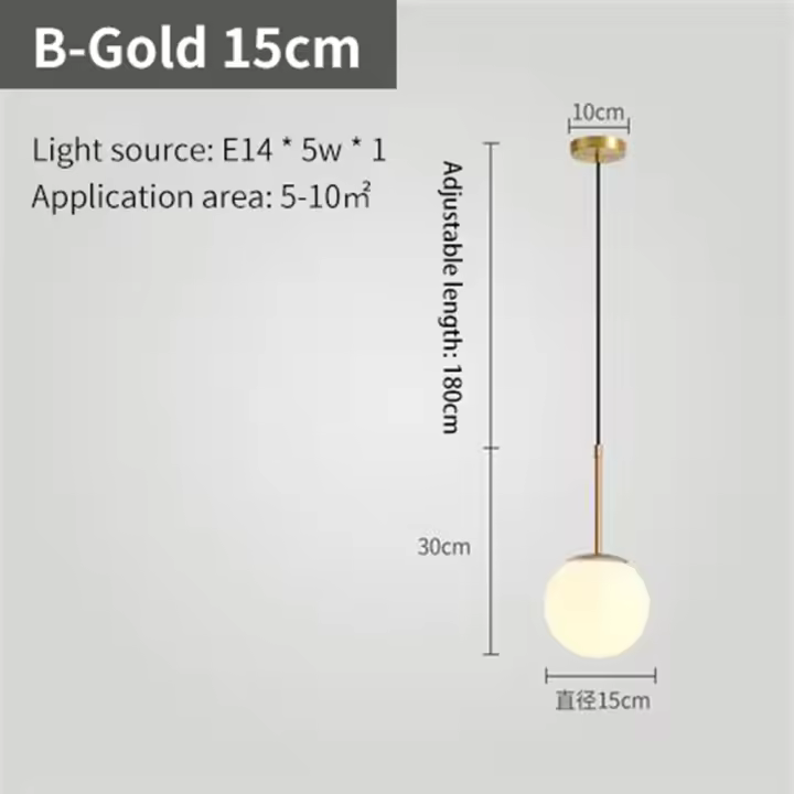 Luz colgante nórdica para comedor, lámpara de techo Simple, diseño moderno, Bar, mostrador, cafetería - 1