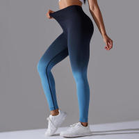 Yoga degradado para mujer, leggings de gimnasio de cintura alta, pantalones deportivos sin costuras, pantalones de entrenamiento para correr - details 57