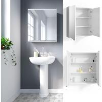 Armario con espejo para baño Roy, blanco, 60 x 68 cm - details 3