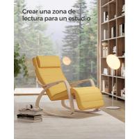 Mueble Ottoman de Madera de Abedul Mueble de Descanso Ajustable con 5 Posiciones, Carga Máxima de 150kg, Para Dormitorio, Salón Gris Claro y Natural - details 18