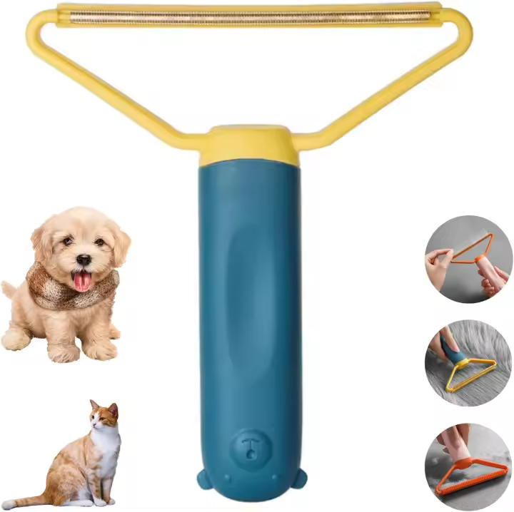 Eliminador de Pelo de Mascota Cabeza de Metal y Plástico para Ropa, Muebles y Coches 1-2pcs - 1
