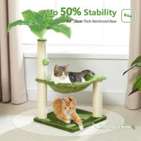 PAWZ-Pequeño árbol para gatos, torre linda con postes rascadores de sisal para gatos pequeños, hamaca grande para gatos - details 4