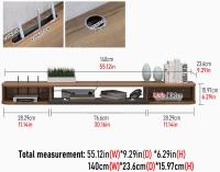 Soporte de TV de Madera Flotante Estante de Pared para TV Mueble de Madera para TV Colgante - details 24