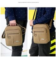 Bolso de hombro de lona para hombre, bandolera de lona de estilo coreano, para viajes de ocio al aire libre, bolso de hombro portátil - details 25