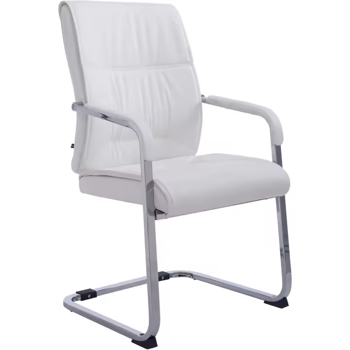 Ottomano de Estilo Cantiléver Diseño de Oficina con Brazo Reposador y Base Metálica Color Gris - 1