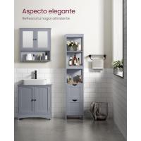 Armario de Baño Alto Almacenamiento Independiente con 2 Cajones y 3 Estantes Abiertos - details 14