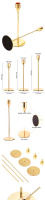 3 unids/set portavelas de Metal candelabro de estilo europeo mesa de boda de moda soporte de vela candelabro exquisito mesa de Navidad - details 0