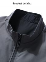 Chaqueta de Moda Casual para Hombres Cierre de Cremallera, Forro de Poliéster, A Prueba de Viento, Ligera para Deportes al Aire Libre Limpieza Seca - details 13