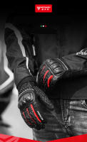 Guantes de cuero para motocicleta para hombre, manoplas transpirables anticaída para todas las estaciones - details 1