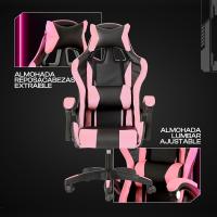 Silla de Gaming Azul y Negra, Silla Ergonómica de Oficina con Respaldo Regulable de 90 °   un 120 ° , con reposacabezas, reposabrazos y soporte lumbar. Rotación omnidireccional de 360° ° - details 41