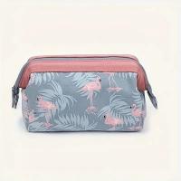 Bolso De Maquillaje Para Mujer Con Flamenco Gran Capacidad Organizador De Viaje Bolsa De Almacenamiento De Cosméticos Portátil Bolsa De Viaje Esencial - details 0