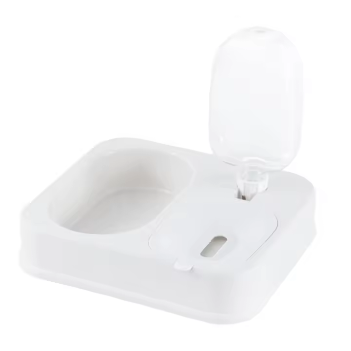Dispensador de agua de comida de Gato de plástico, gran capacidad, desmontable, botella de fuente para mascotas, cuenco portátil engrosado - 1