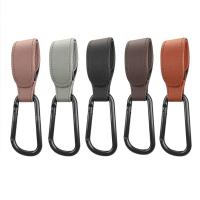 Bolsas colgantes giratorias de cuero PU, mosquetón de aleación de aluminio, ganchos para cochecito, Clips, gancho para cochecito, organizador de carrito, bolsa de bebé, gancho para cochecito - details 5