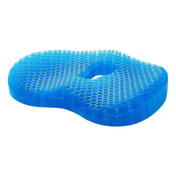 Cojín de gel de panal para silla, cojín grueso de silicona para asiento de verano, para ir al trabajo en casa, oficina, asiento largo, almohadilla de hielo, asientos para el hogar - 1