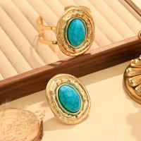 Conjunto de Pulsera y Anillo de Turquesa Diseño Retro Exagitado con Inlay Europeo-Americano - details 2