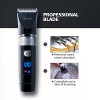 Cortapelos Profesional HATTEKER Cuchilla Cerámica Impermeable Pantalla LED Para Barba - details 6