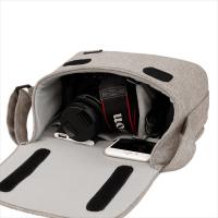 Bolsa para lentes, bolsas impermeables para cámaras, bolsa de almacenamiento de hombro, bolsas para cámaras Dslr negras, bolsas para cámaras digitales grises para cámara SLR - details 6