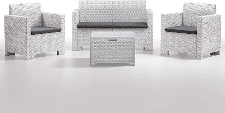 Conjunto Terraza Nebraska, 2 Plazas, Antracita, 155x150x79 cm - 1