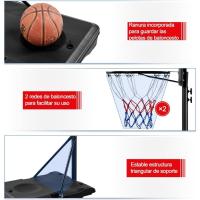 Canasta de Baloncesto Portátil Ajustable en Altura 184,5-214cm Ideal para Niños de 4 a 10 Años - details 6