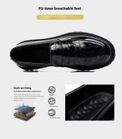Zapatos de vestir de diseño cruzado para hombre y zapatos casuales de cuero de fibra ultrafina Oxford fáciles de usar más punta redonda nuevo estilo - details 6