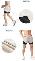Pantalones de Carrera para Hombres Secado Rápido Doble Capa Negro Ideal para Fitness y Entrenamiento de Bodybuilding - details 2