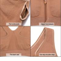 Sujetador Deportivo De Yoga Para Mujer, Con Cremallera Frontal, Sin Costuras, Sin Cables, Acolchado Para La Espalda, Para El Gimnasio - details 4