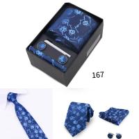 Caja de regalo de corbata para hombre con corbatas, pañuelos, gemelos, pinzas para corbata, conjuntos de 6 piezas, corbatas formales para festivales de bodas y negocios en grupo - details 6