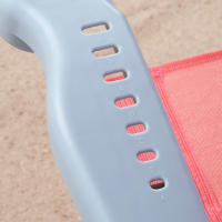 Pack de 2 sillas de playa plegables, con respaldo reclinable 7 posiciones, convertibles en tumbona, tamaño 47x49x82 cm, de aluminio y textileno, con cojín acolchado y asas de mano para transportar - details 6
