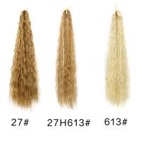 Peluca de cola de caballo afro rizada permanente de maíz, extensión de cola de caballo, cola de caballo larga ondulada y rizada ombre, postizo de cola de caballo natural esponjoso para mujeres - details 4