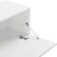 Mueble de TV de pared Evaton de 140 x 33 x 30 cm, mesa de centro flotante, consola de pared blanca de alto brillo. - details 19
