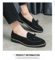 Mocasines de gamuza de gran tamaño, versión coreana de zapatos de cuero de traje de color sólido a la moda. - details 6