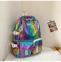 Mochila coreana de gran capacidad para estudiantes de secundaria y universidad, nueva mochila láser versátil de estilo japonés - details 24